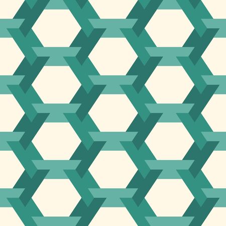 Contemporary honeycomb geometric pattern. Repeated hexagon ornament. Modern mosaic tiles background. Seamless surface abstract design. Geo wallpaper. Digital paper, textile print. Vector illustrationのイラスト素材