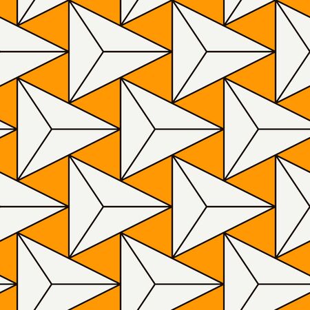 Contemporary geometric pattern. Repeated triangles motif. Seamless surface design. Modern geo...