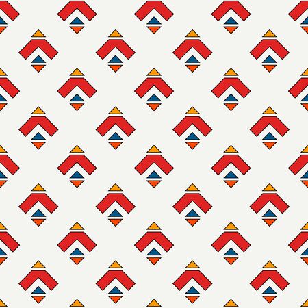 Arrows, scales seamless pattern. Ethnic, tribal print. Squama, chevrons ornament. Repeated...