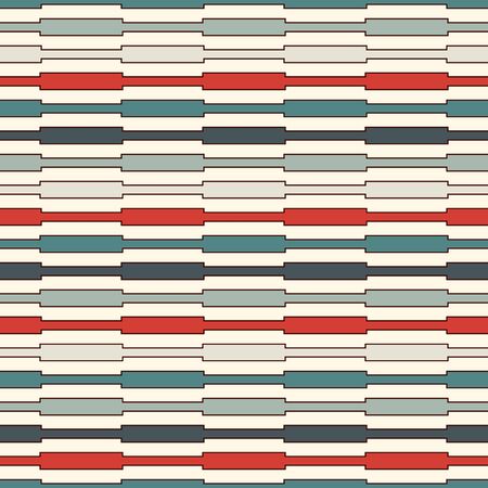 Retro colors horizontal lines background. Minimalist wallpaper. Seamless surface pattern with geometric ornament. Stripes motif. Modern style digital paper for textile print, page fill. Vector artのイラスト素材