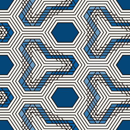 Contemporary geometric pattern. Geo ornament. Repeated figures. Modern background. Seamless surface abstract design. Ethnic wallpaper. Digital paper, textile print. Vector artのイラスト素材