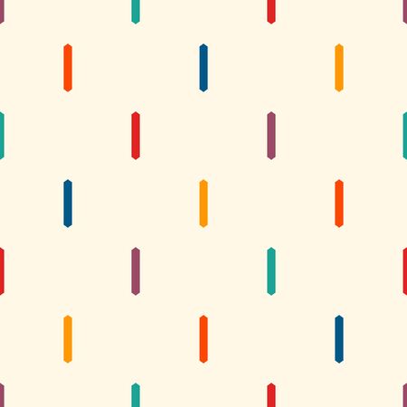 Seamless surface pattern with strokes. Broken vertical lines. Dashes motif. Repeated rectangle blocks. Simple geometric ornament. Hatched wallpaper. Modern abstract background with stitches. Vectorのイラスト素材