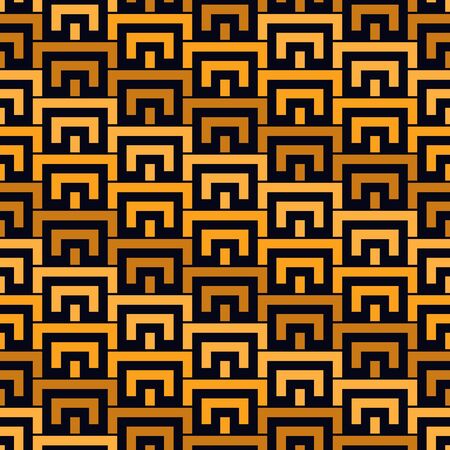 Geometric seamless pattern. Geo surface print. Repeated arcs, brackets motif. Oriental ornamental background. Ancient mosaic wallpaper. Ethnic, tribal ornament. Vector artistic abstract backdropのイラスト素材