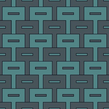 Contemporary geometric pattern. Repeated rectangles motif. Simple minimalist ornament. Modern abstract background. Seamless surface design. Geo wallpaper. Digital paper, textile print. Vector artのイラスト素材