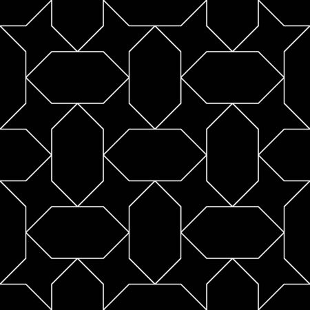 Seamless Egyptian ornament. Arabic mosaic background. Tribal wallpaper. Ethnical folk image. Ethnic motif. Ancient arabesque tiles. Digital paper, web design, textile print, backdrop. Vector art work.のイラスト素材