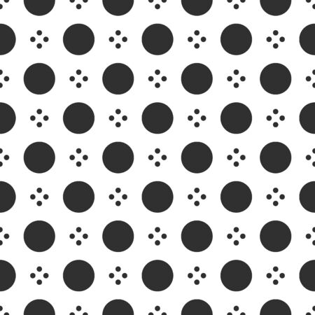 Seamless circles pattern. Polka dot ornament. Dots image. Tribal backdrop. Rounds background. Dotted motif. Digital paper, ethnic textile print, folk web design, abstract wallpaper. Geometrical vectorのイラスト素材