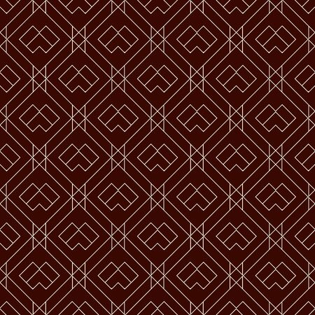 Diamond grid seamless pattern. Ethnic, tribal surface print. Geometric ornament. Repeated rhombuses background. Ornamental folk wallpaper. Geo vector abstract illustrationのイラスト素材