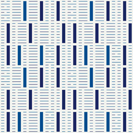 Geometric seamless pattern. Bauhaus style background. Modular grid print. Straight stripe, line, stroke, rectangle, block ornament. Trendy contemporary geo wallpaper. Modern abstract vector designのイラスト素材