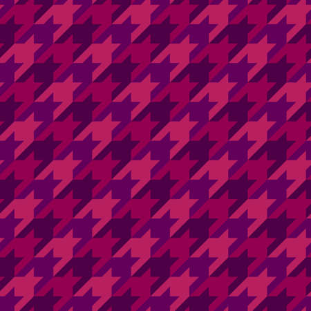 Classic geometric seamless pattern. Houndstooth ornament. Elegant fashion surface print. Mosaic motif. Checkered background. Traditional fabric, textile design. Geo vector abstract wallpaperのイラスト素材