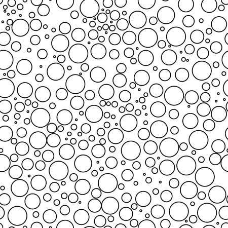 Circles, dots seamless pattern. Dot, circle shapes motif. Circular figures backdrop. Rounds background. Geometric wallpaper. Digital paper, textile print, abstract ornament. Vector illustration.のイラスト素材
