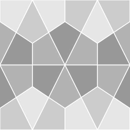 Mosaic. Triangles, kites, hexagons, rhombuses ornament. Grid background. Ethnic motif. Geometric grate wallpaper. Parquet backdrop. Digital paper, web design, textile print. Seamless abstract pattern.のイラスト素材