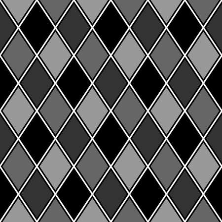 Diamonds. Rhombuses background. Lozenges wallpaper. Polygons backdrop. Mosaic motif. Tiles illustration. Geometrical pattern. Flooring image. Digital paper design, textile print. Seamless abstract.のイラスト素材