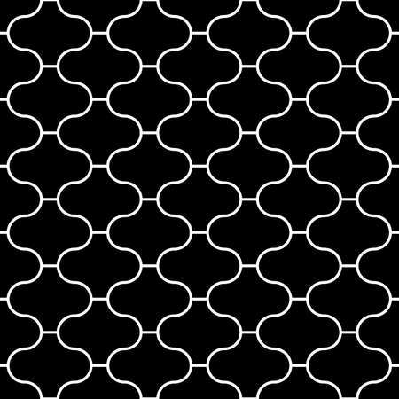 Seamless pattern with paseo ornament. Oriental traditional ornamentation with repeated rounded shapes. Window tracery wallpaper. Grid motif. Digital paper, textile print, web design. Vector art image.のイラスト素材
