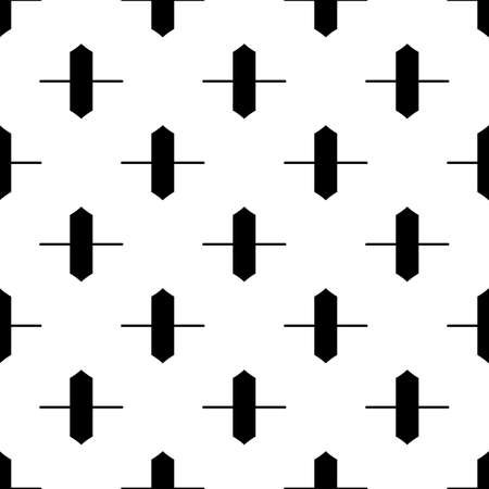 Seamless pattern with crosses ornament. Background with repeated cross shapes ornamentation. Ancient embroidery wallpaper. Ethnic motif.のイラスト素材