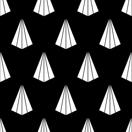 Seamless pattern with triangle shapes. Triangles background. Image with repeated triangular figures. Modern japanese motif. Ornamental wallpaper. Kites illustration. Digital paper for print. Vector.のイラスト素材