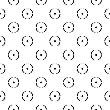 Seamless circles, curves pattern. Rounds ornament. Dots image. Tribal backdrop. Dotted background. Polka dot motif. Ethnic textile print, digital folk design, abstract wallpaper. Geometric vector.のイラスト素材