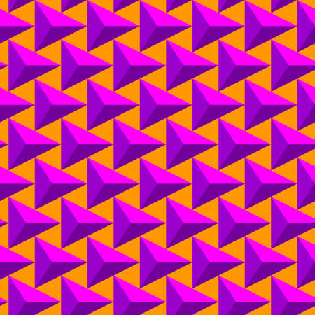 Contemporary geometric pattern. Repeated triangles ornament. Modern abstract background. Seamless surface design. Geo wallpaper. Digital paper, textile print. Vector illustrationのイラスト素材