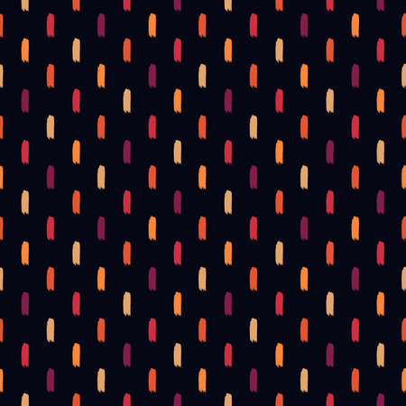 Paint brush strokes seamless pattern. Freehand grunge design background. Dash line motif modern minimal ornament. Trendy handdrawn doodle geometric print. Artistic hand drawn abstract vector wallpaperのイラスト素材