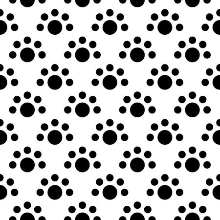 Seamless pattern. Dots wallpaper. Polka dot motif. Circles image. Circular figures backdrop. Rounds background. Dotted illustration. Digital paper, textile print, web design, abstract. Vector ornamentのイラスト素材