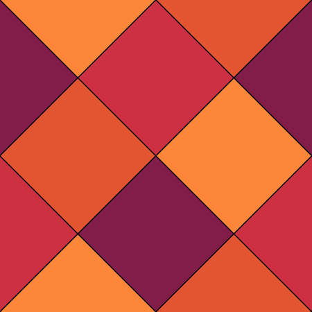 Diamonds. Rhombuses seamless pattern. Checks backdrop. Ethnic ornate. Folk ornament. Geometric image. Tribal wallpaper. Geometrical background. Retro motif. Ethnical textile printのイラスト素材