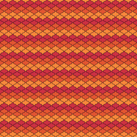 Seamless pattern. Paseo tiles ornament. Oriental traditional ornamentation. Repeated lantern shapes. Mosaic wallpaper. Tiles motif. Geometric digital paper. Ethnic textile print. Vector artのイラスト素材