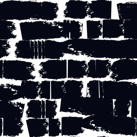 Brushstrokes motif print. Paint brush smears seamless pattern. Freehand urban design background. Trendy handdrawn modern grunge texture. Artistic hand drawn abstract wallpaperのイラスト素材