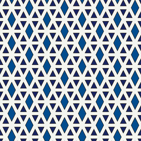 Contemporary geometric pattern. Repeated triangles ornament. Modern geo abstract background. Seamless surface design. Mosaic wallpaper. Digital paper, textile print. Vector illustrationのイラスト素材