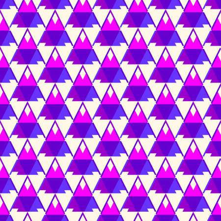Ethnic, tribal seamless surface pattern. Native americans style background. Repeated triangles motif. Contemporary abstract geometric wallpaper. Boho chic digital paper, textile print. Vector artのイラスト素材