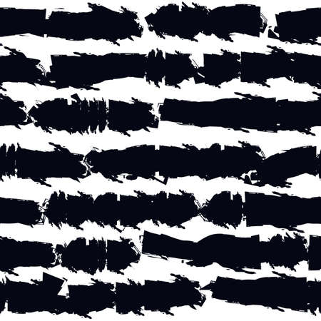 Brushstrokes motif print. Paint brush smears seamless pattern. Freehand urban design background. Trendy handdrawn modern grunge texture. Artistic hand drawn abstract wallpaperのイラスト素材