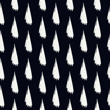 Triangle motif minimal geometric print. Paint brush seamless pattern. Freehand grunge design background. Trendy handdrawn modern simple geo ornament. Artistic hand drawn abstract vector wallpaperのイラスト素材