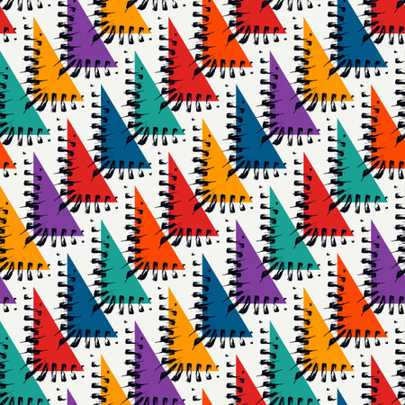 Geometric ornament. Seamless pattern. abstract backdrop. Triangle wallpaper. geometric background. Ethnic motif. Mosaic ornate. digital paper. Textile print. web design. vector artworkのイラスト素材