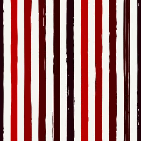 Brush strokes seamless pattern. Freehand vertical stripes print. Repeated rough edge ink lines background. Simple classic geometric motif. Trendy grunge design. Vector abstract modern wallpaperのイラスト素材