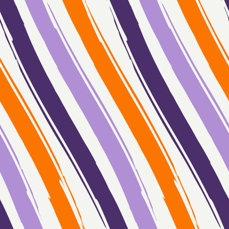 Brush strokes seamless pattern. Freehand diagonal stripes print. Repeated rough edge ink lines background. Simple classic geometric motif. Trendy grunge design. Vector abstract modern wallpaperのイラスト素材