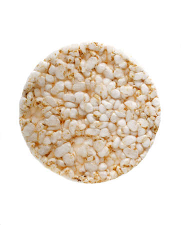 Single Rice Cake isolatedの写真素材