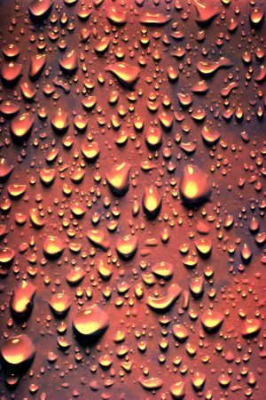 Water droplets close up