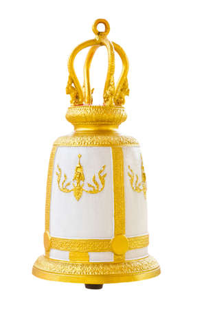 beautiful thai bell on isolated backgroundの写真素材