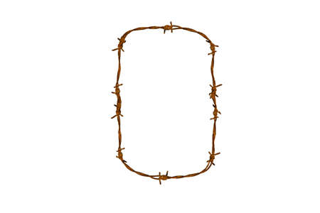 Barbed wire alphabetの写真素材