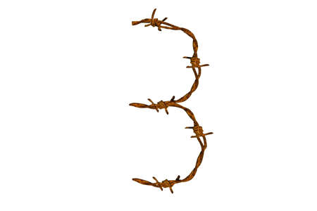 Barbed wire alphabetの写真素材