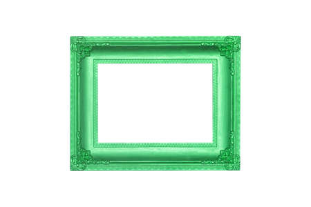 Old picture frame on white background の写真素材