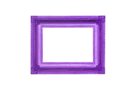 Old picture frame on white background の写真素材