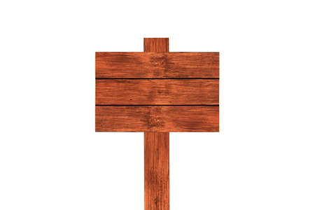 wooden signboard isolated on whiteの写真素材