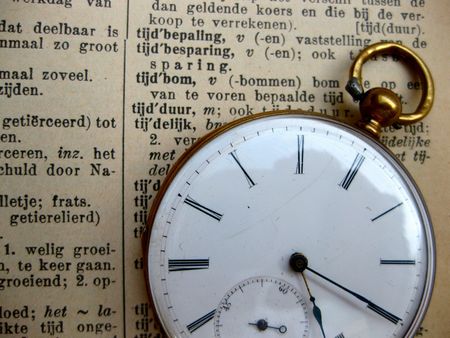 time in a dictionary