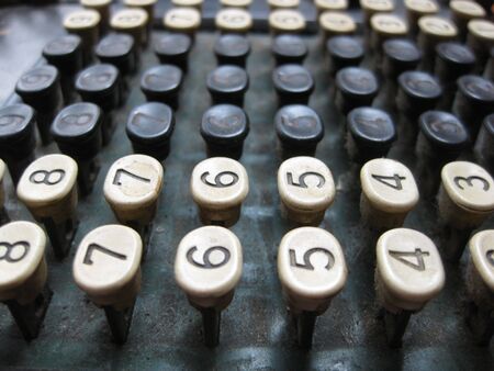 Yesterdays office: detail of a vintage calculator