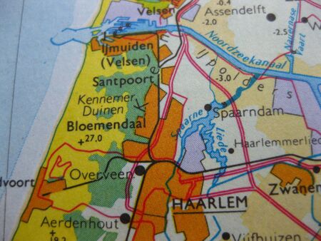 Map of West Holland Kennemerlandの写真素材