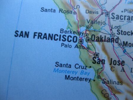 Vintage map: San Francisco Californiaの写真素材