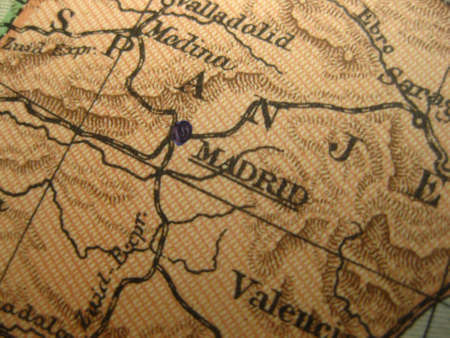 Vintage map of 1929: Madrid Spainの写真素材