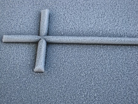frosted grave ornament の写真素材