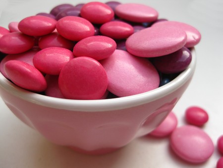 Pink valentine candies