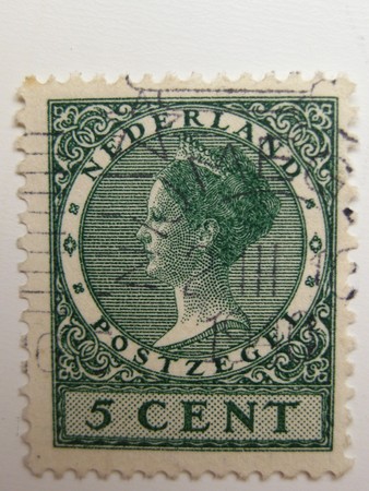 Vintage stamp from the Netherlandsの写真素材