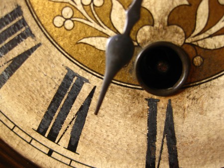 detail of a vintage clock
